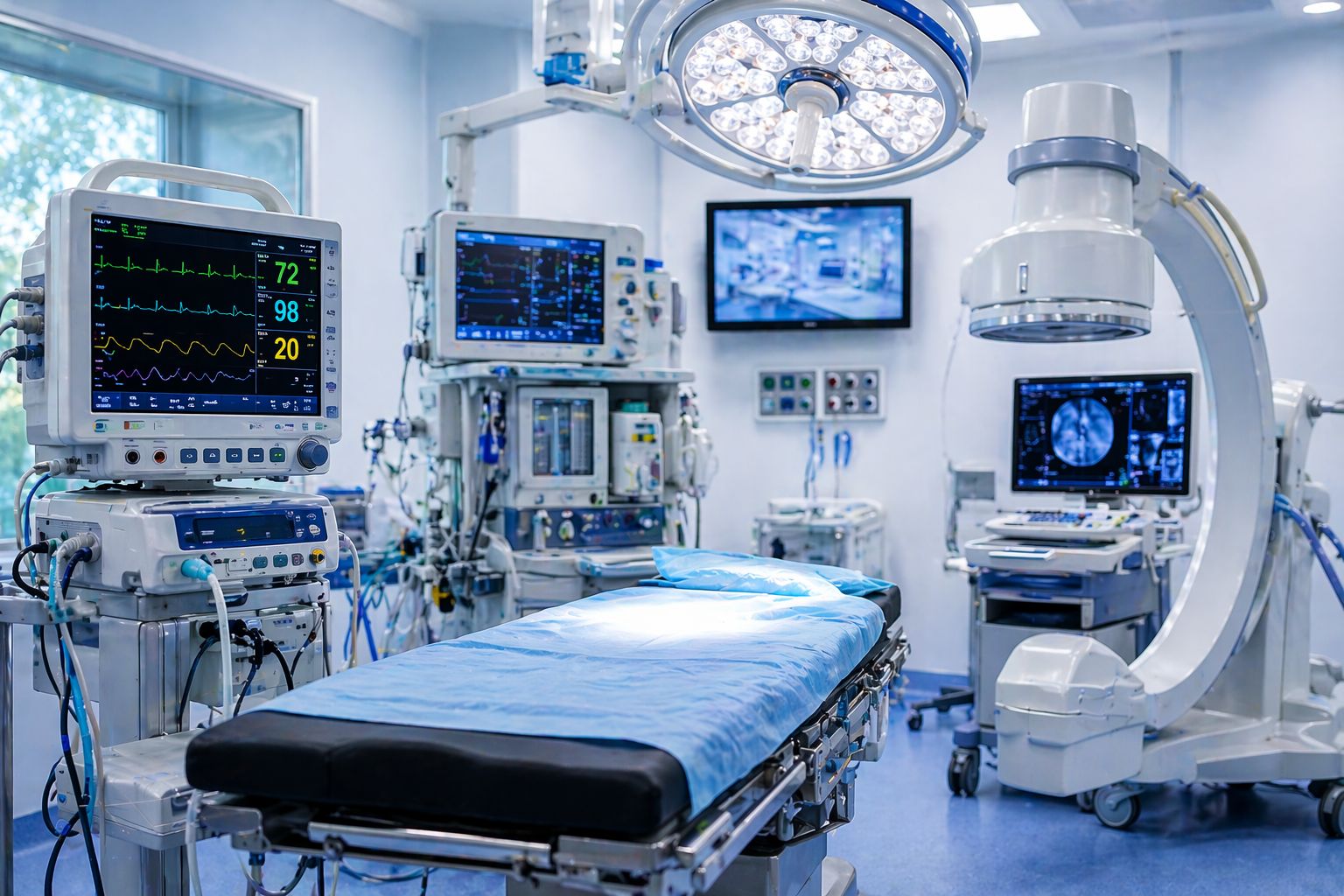 Modern medical equipment in a clinical environment