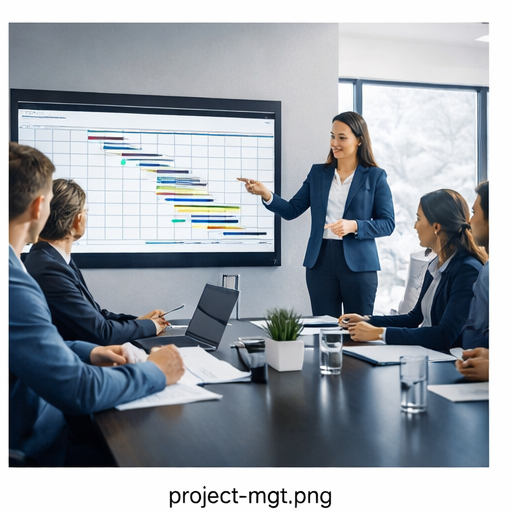 Project management planning workspace with schedules and delivery controls